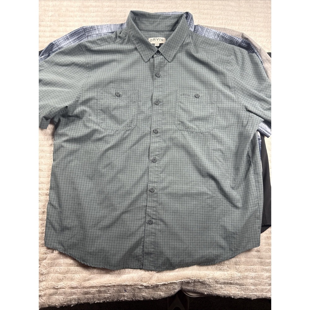 Orvis Men 2XL Lot Of 4 Short Sleeve Button Up Outdoor Camp Fishing Hike Classic - Picture 8 of 16